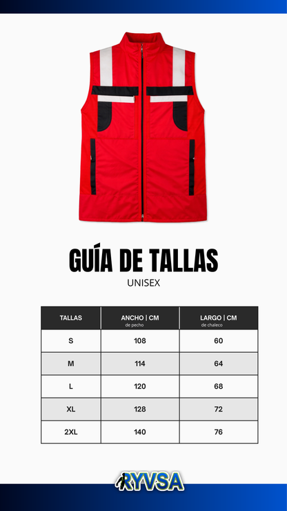 Chaleco De Seguridad Reflejante Jersey Rojo