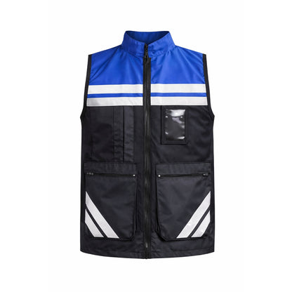 Chaleco Jersey Reflectante Engineer color Negro-Azul Rey