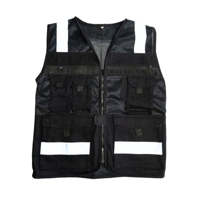 Chaleco Gabardina Tipo Cazador Negro
