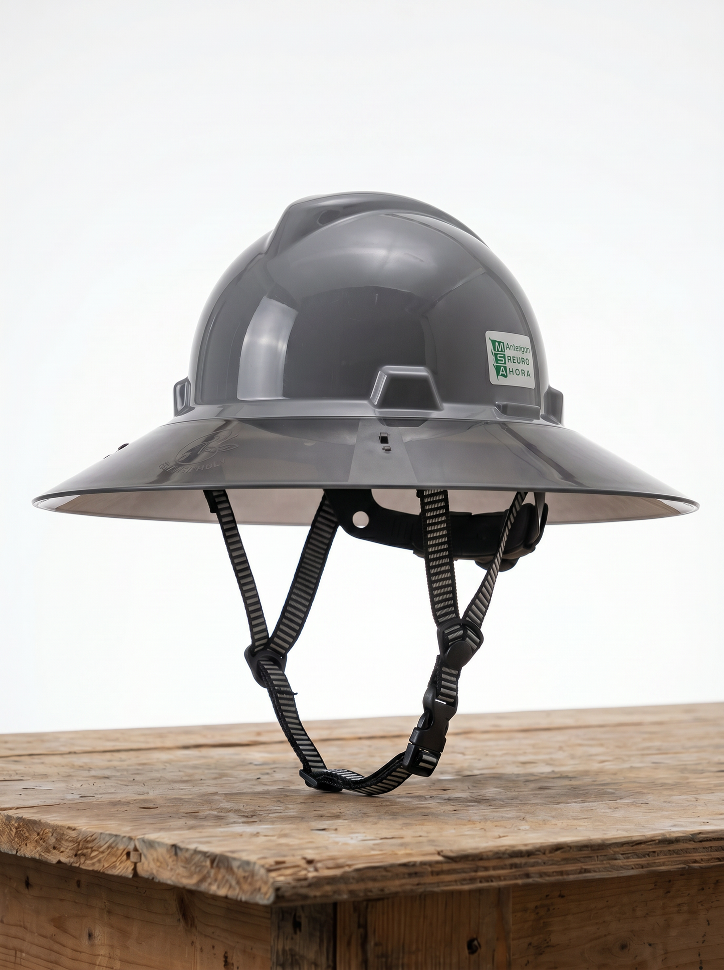 Kit Casco MSA color Gris + Visera Jyrsa + Barbiquejo Genérico