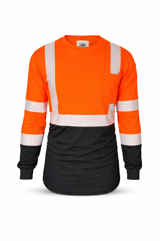 Camisa Naranja Manga Larga MR