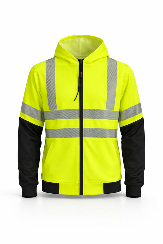 Sudadera Con Capucha Seguridad Alta Visibilidad Ansi Jyrsa Color Amarillo