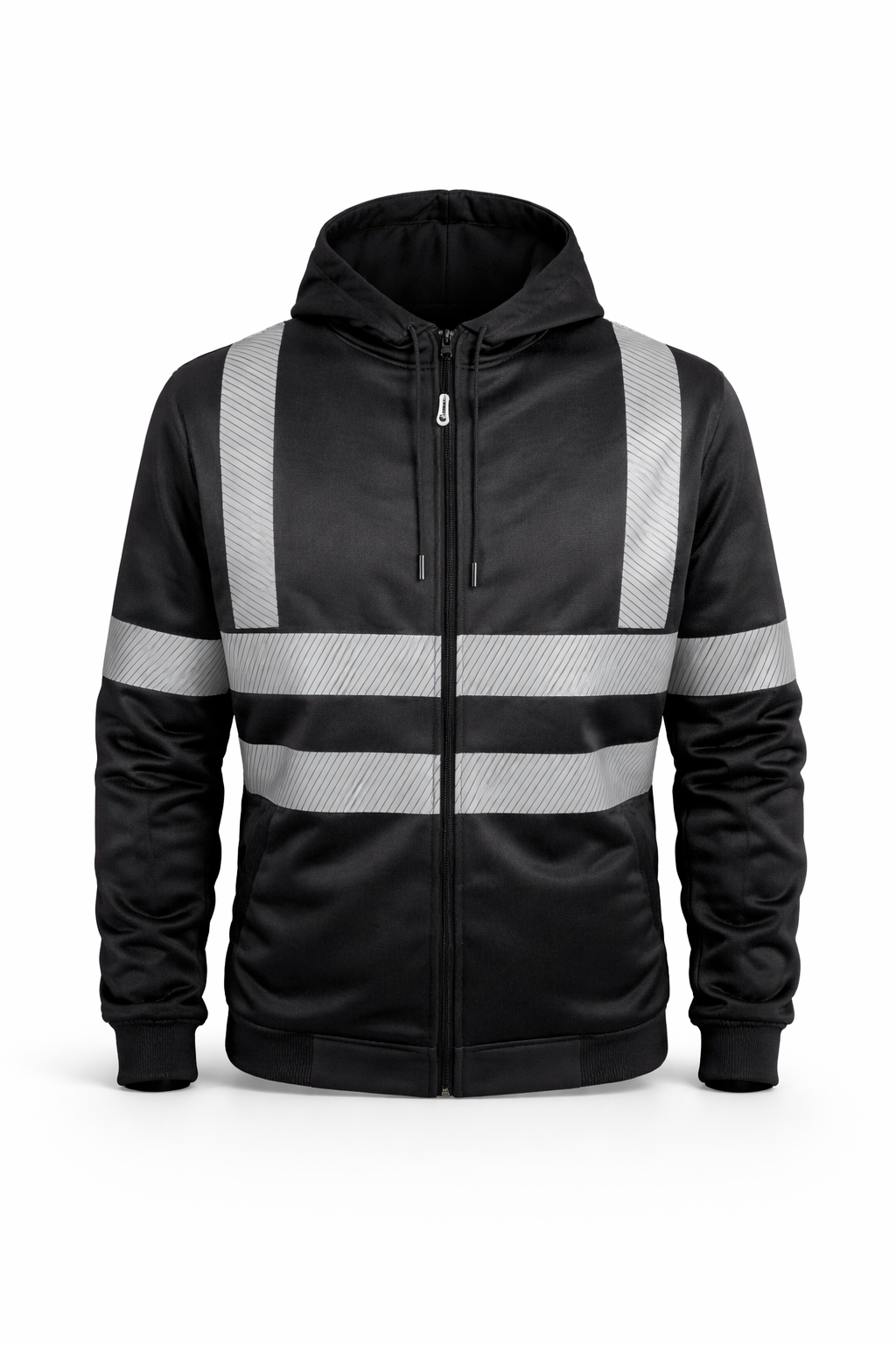 Sudadera Con Capucha Seguridad Alta Visibilidad Ansi Jyrsa Color Negro