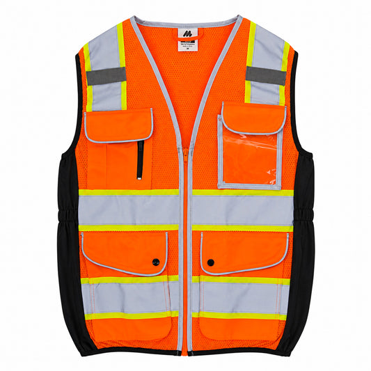 Chaleco de Seguridad Naranja Tipo 2 Alta Visibilidad Maxsafety Modelo Fenix
