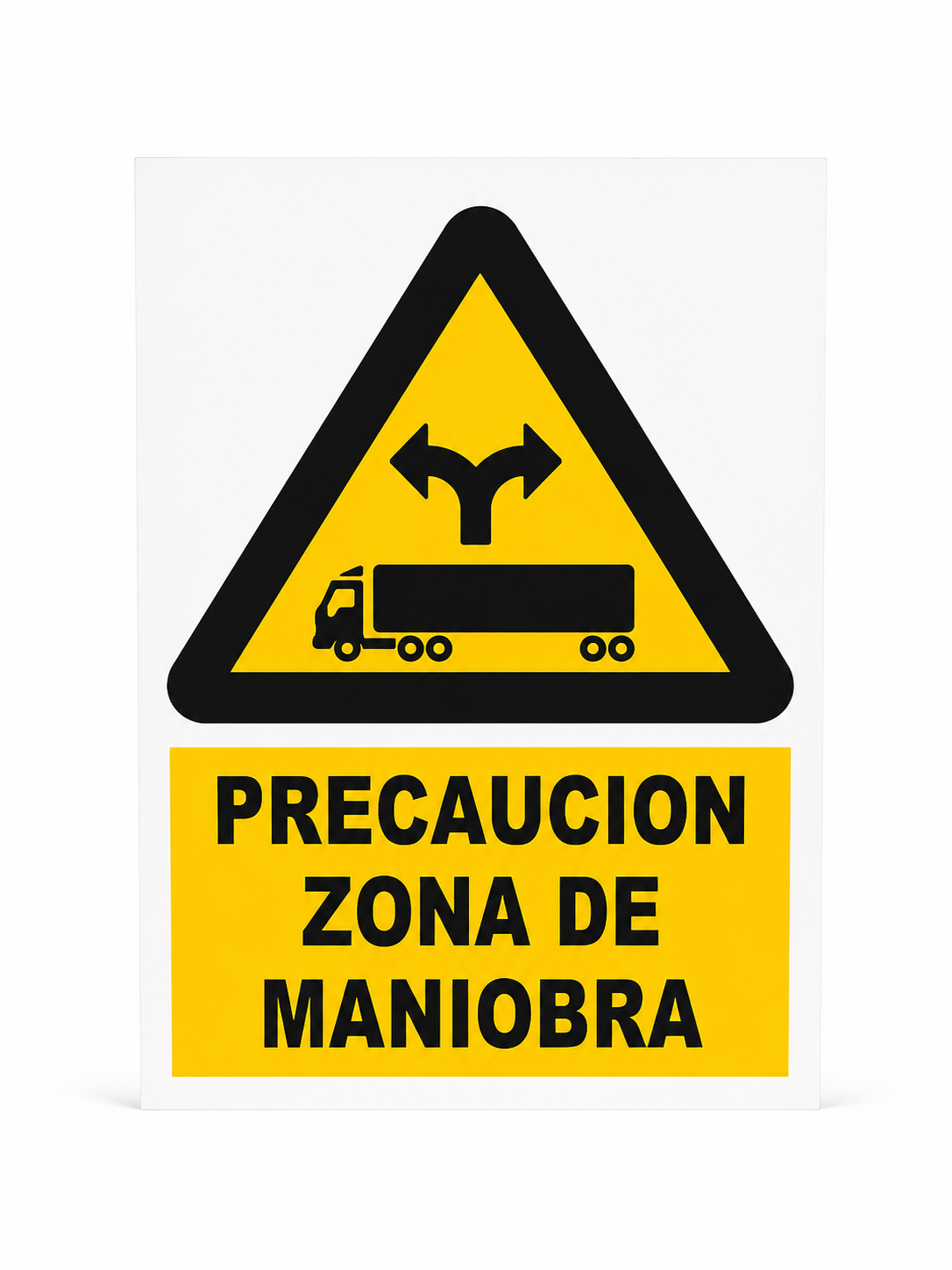 Señalamiento Precaución Zona de Maniobra