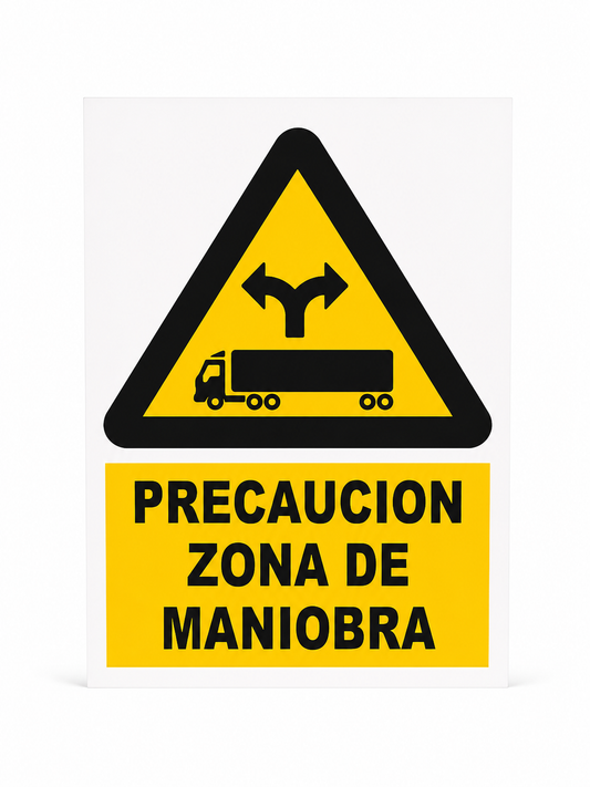 Señalamiento Precaución Zona de Maniobra