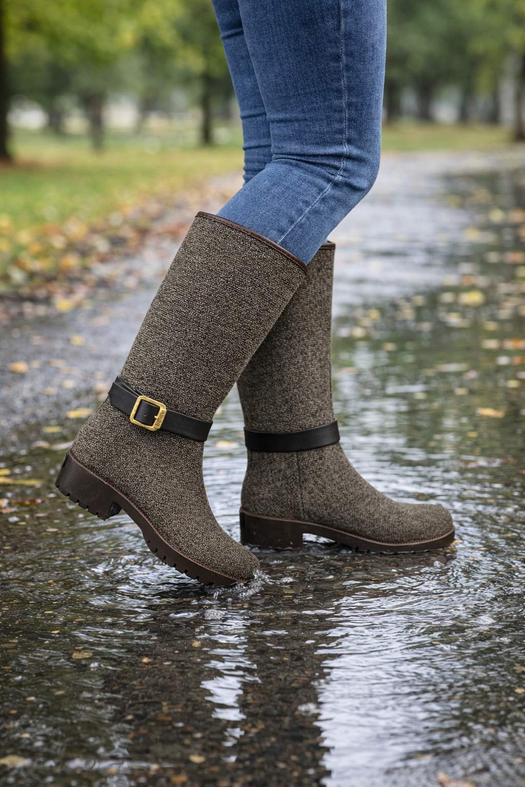 Bota De Lluvia Para Dama ULAN Color Cafe