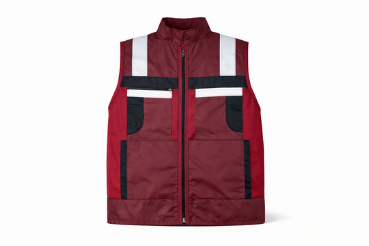Chaleco De Seguridad Reflejante Jersey Guindo