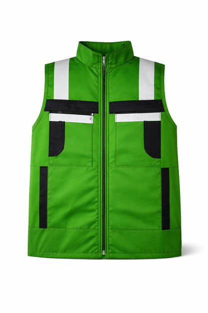 Chaleco De Seguridad Reflejante Jersey Verde Bandera