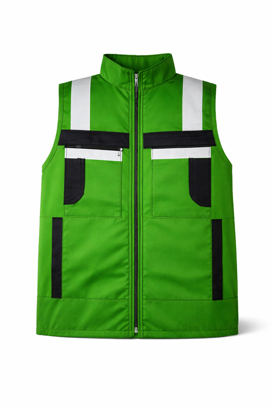 Chaleco De Seguridad Reflejante Jersey Verde Bandera