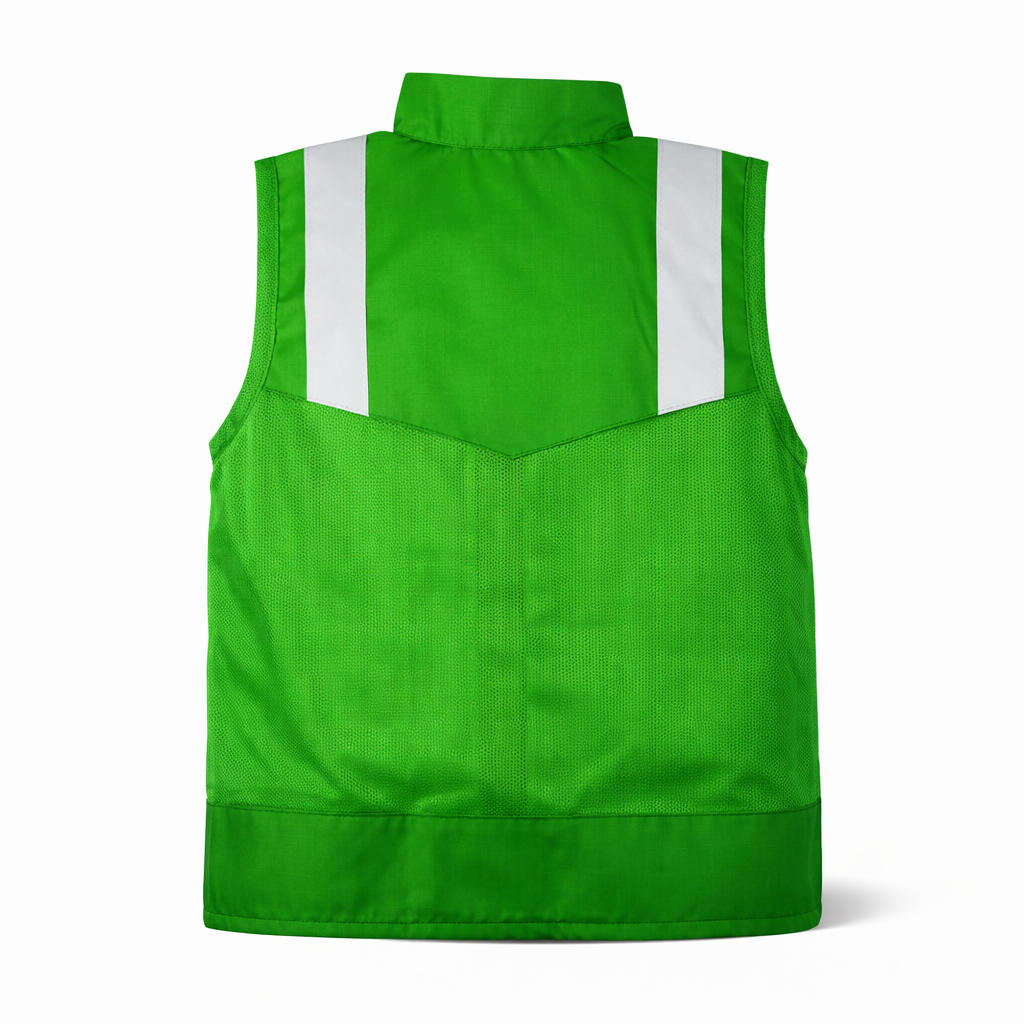Chaleco De Seguridad Reflejante Jersey Verde Bandera