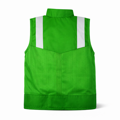 Chaleco De Seguridad Reflejante Jersey Verde Bandera