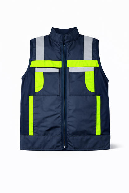 Chaleco De Seguridad Reflejante Jersey Azul Oscuro