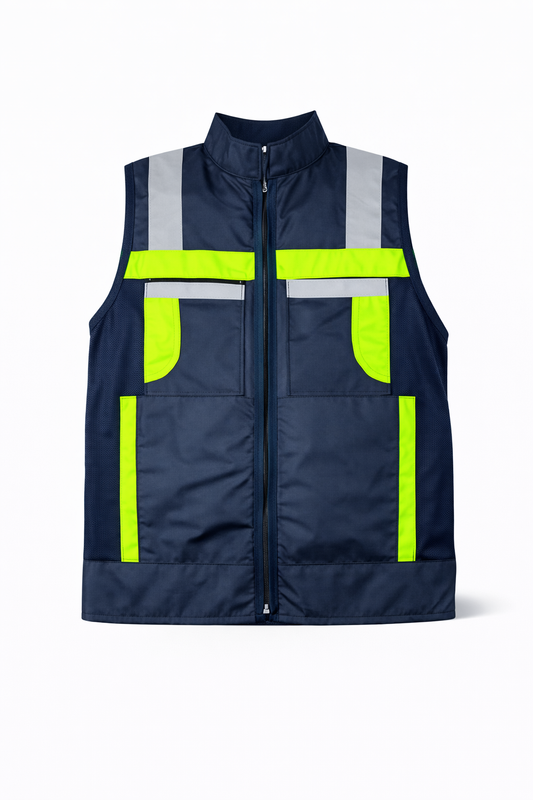 Chaleco De Seguridad Reflejante Jersey Azul Oscuro