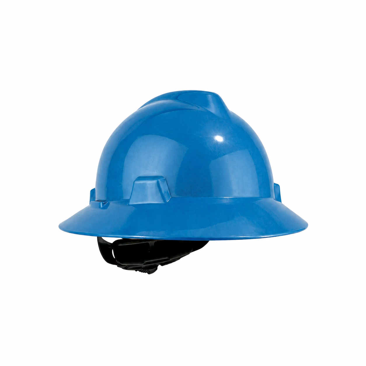 Kit Casco MSA color Azul + Visera Jyrsa + Barbiquejo Genérico