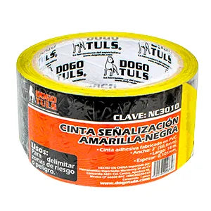 CINTA SEÑALIZACIÓN AMARILLA -NEGRA 2"X18 - NC3010