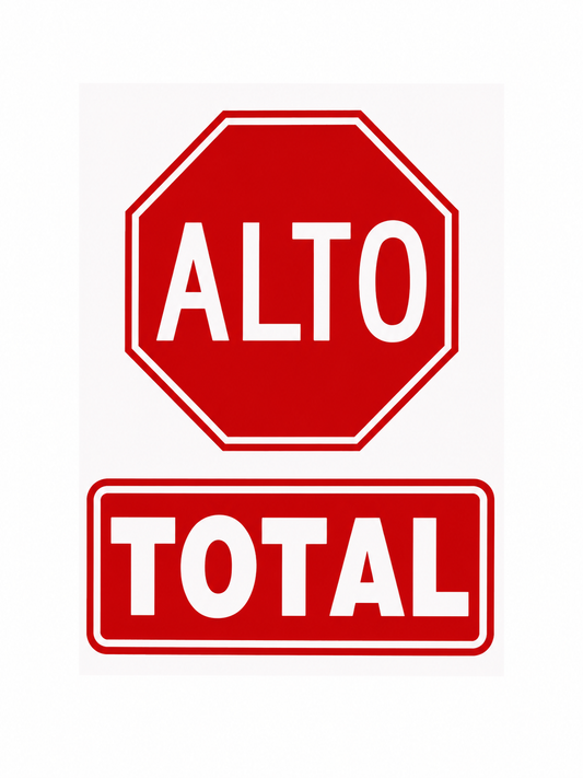 Señalamiento Alto Total
