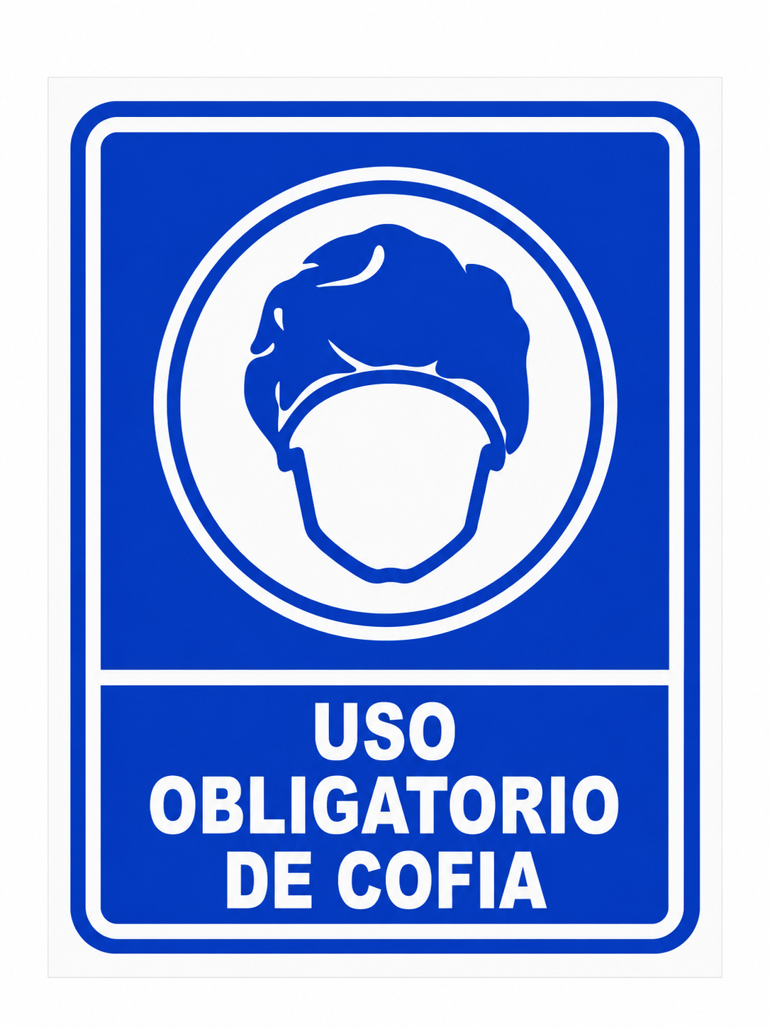 Señalamiento Uso Obligatorio de Cofia